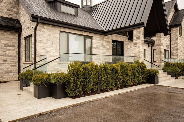 Frameless glass fence showing clean unobstructed view