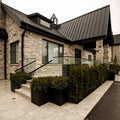 Glass fence panels installed
